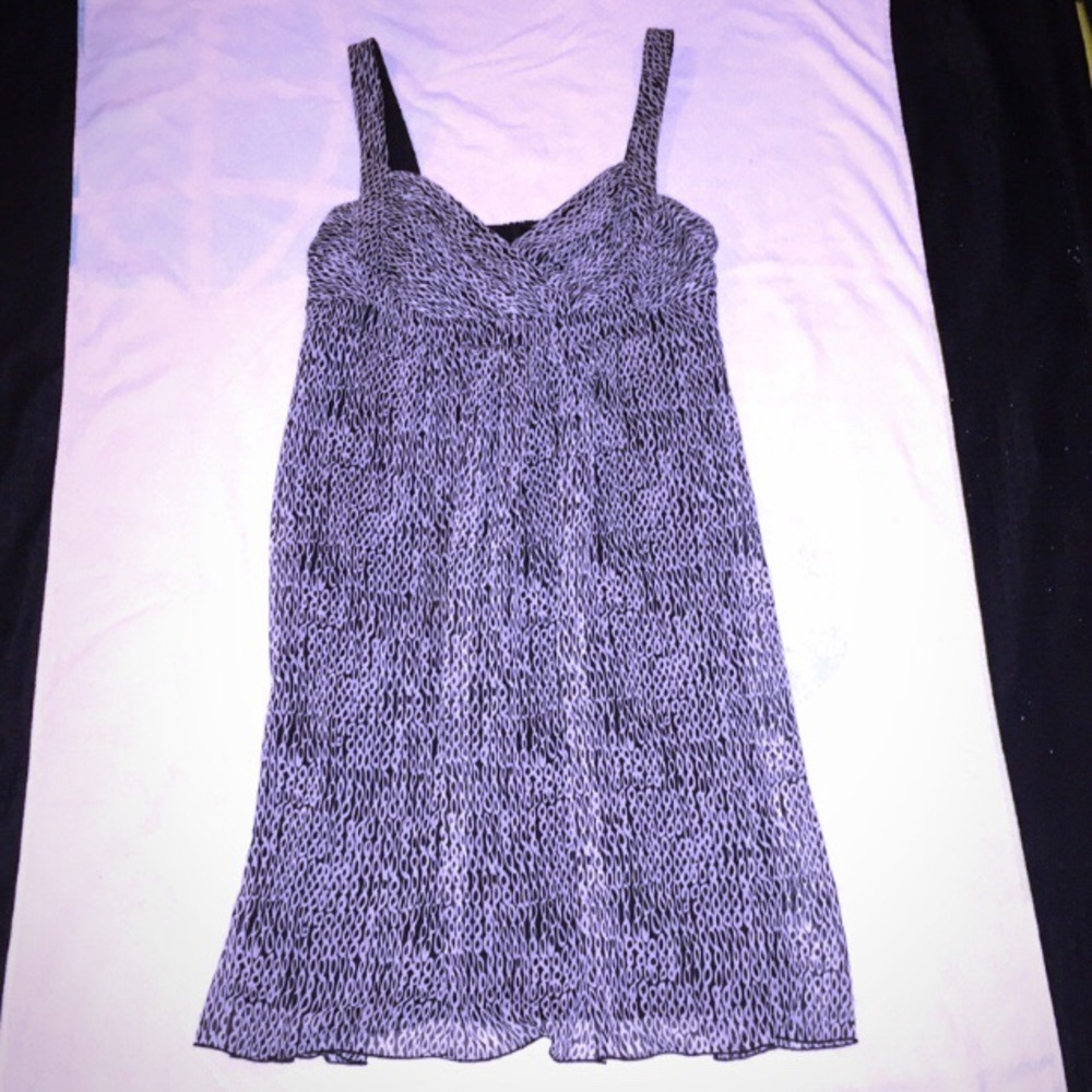 Black and white patterned midi AGB Dress